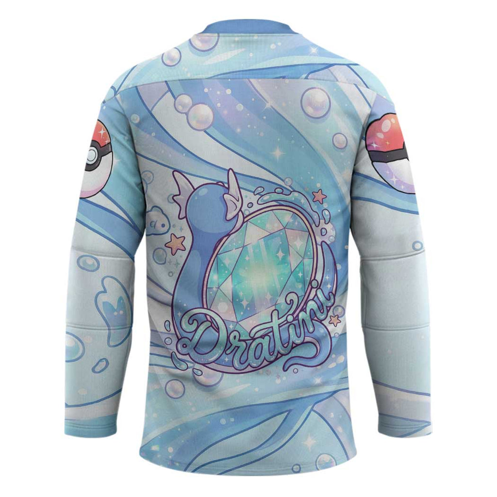 Dratini Hockey Jersey Pastel Aquatic Crystal Art