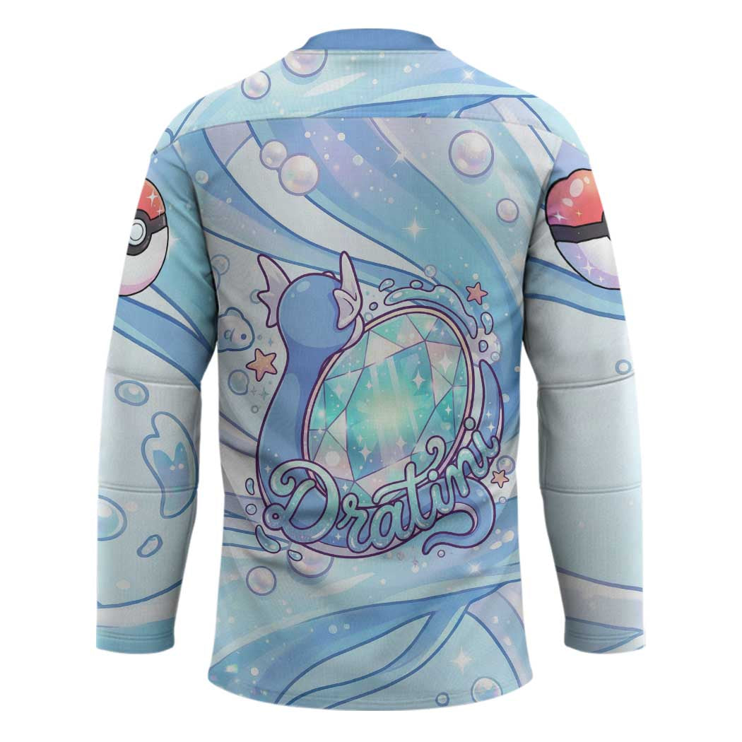 Dratini Hockey Jersey Pastel Aquatic Crystal Art