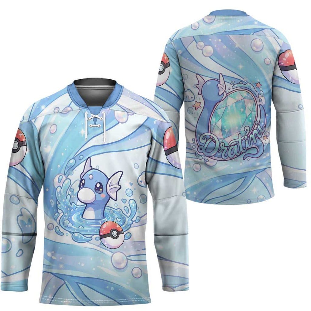 Dratini Hockey Jersey Pastel Aquatic Crystal Art