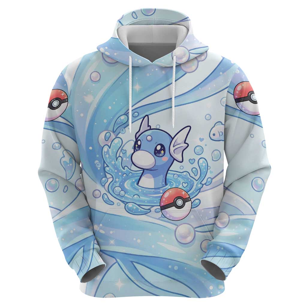 Dratini Hoodie Pastel Aquatic Crystal Art