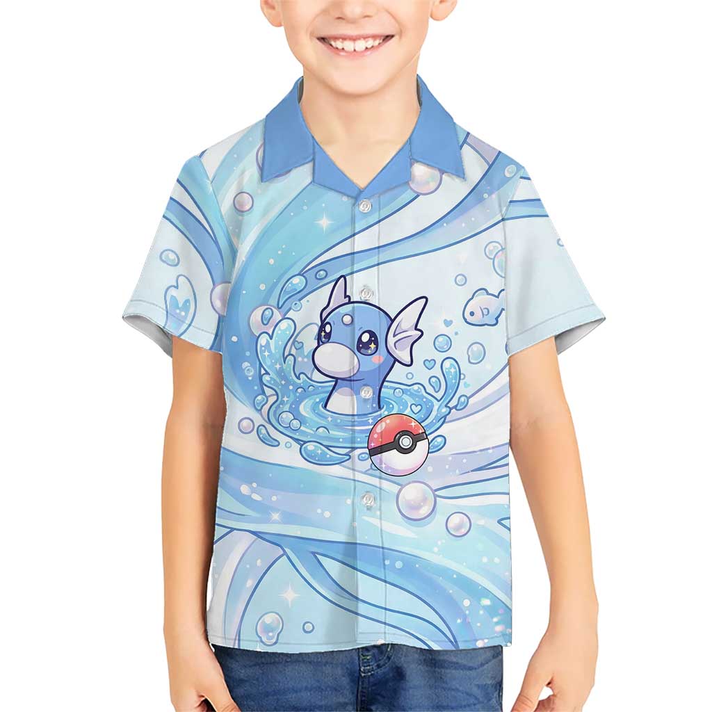 Dratini Kid Hawaiian Shirt Pastel Aquatic Crystal Art