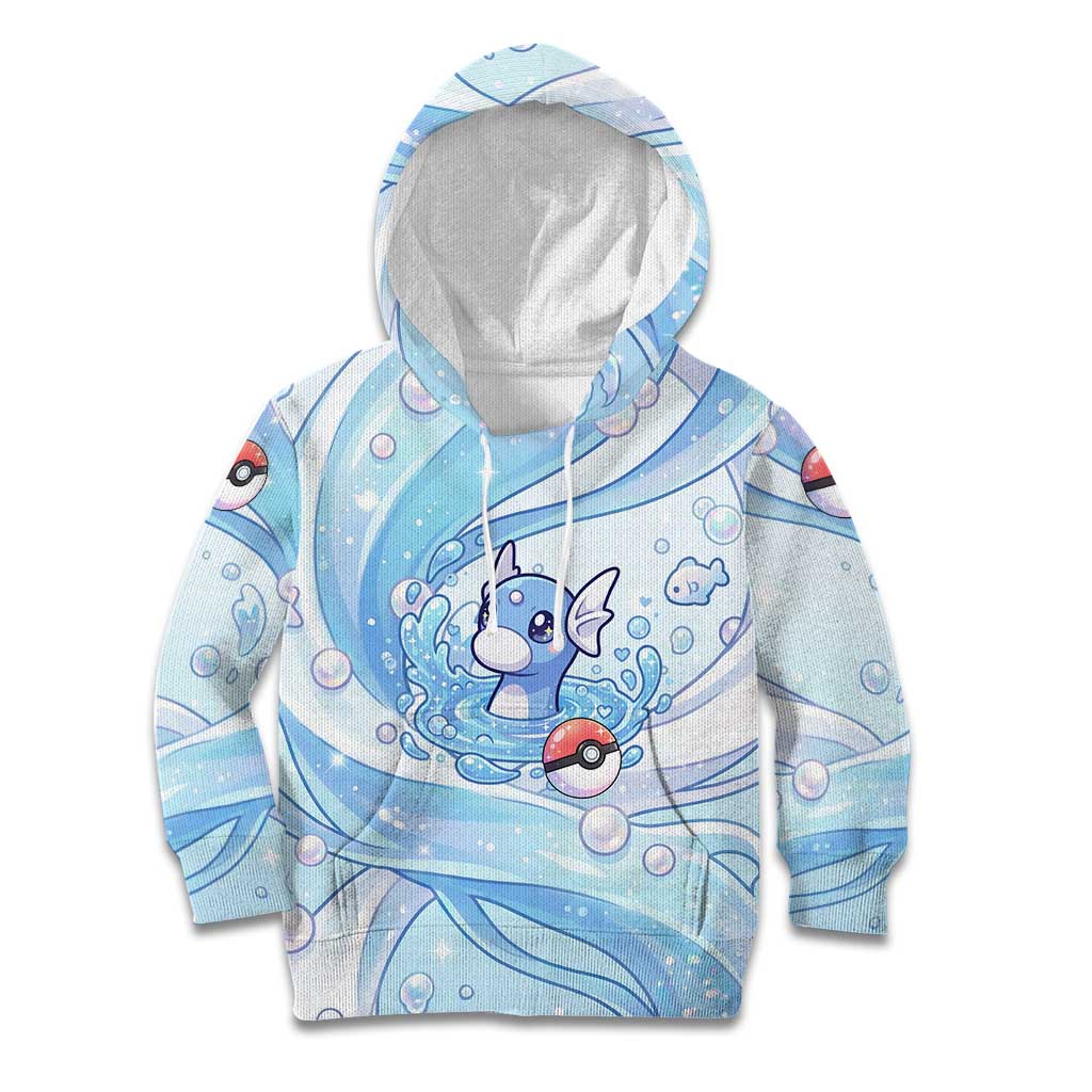 Dratini Kid Hoodie Pastel Aquatic Crystal Art