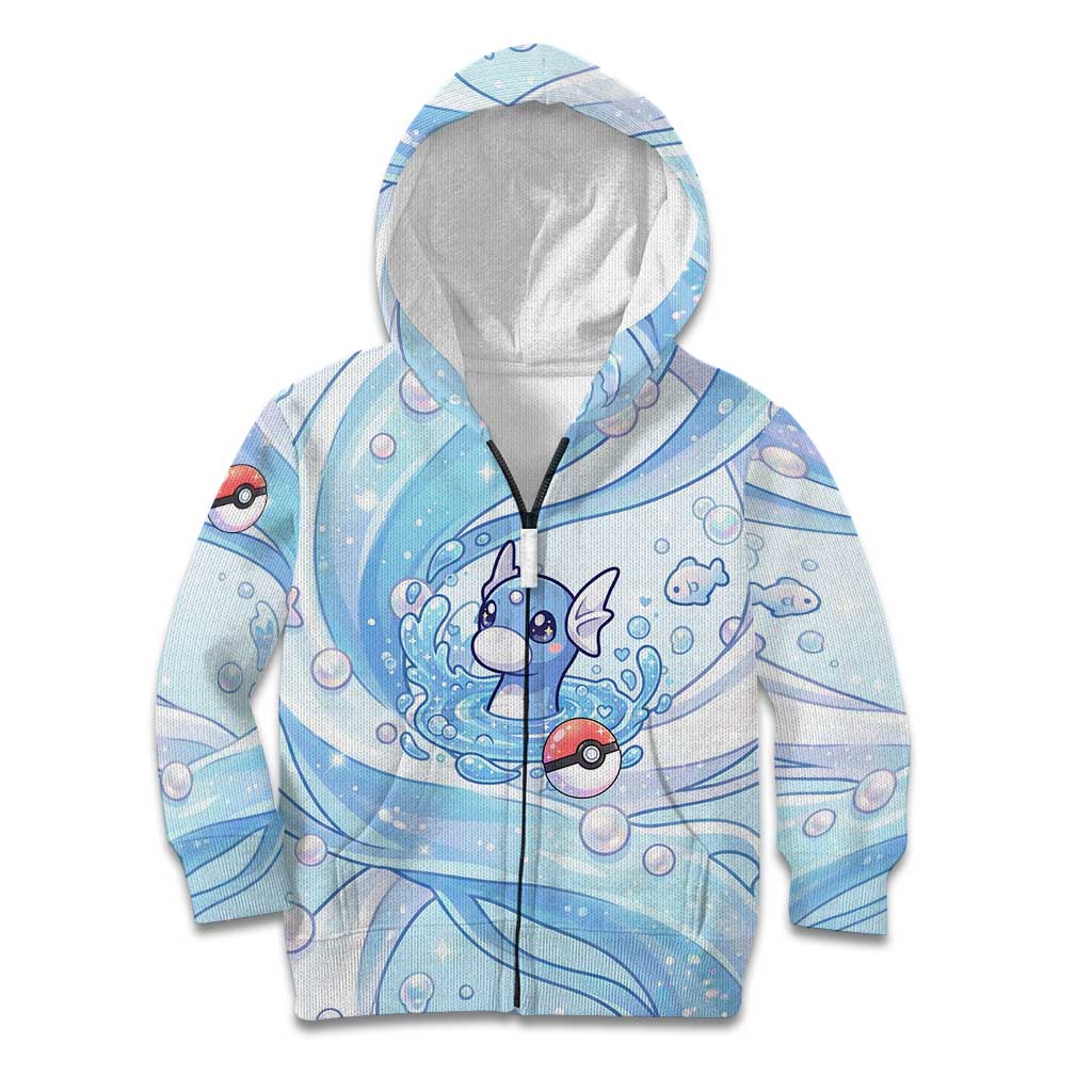 Dratini Kid Hoodie Pastel Aquatic Crystal Art