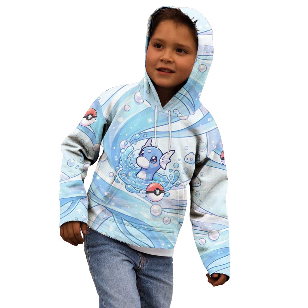 Dratini Kid Hoodie Pastel Aquatic Crystal Art