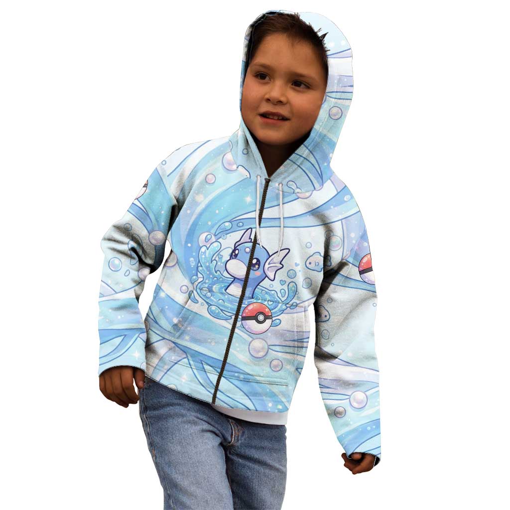 Dratini Kid Hoodie Pastel Aquatic Crystal Art