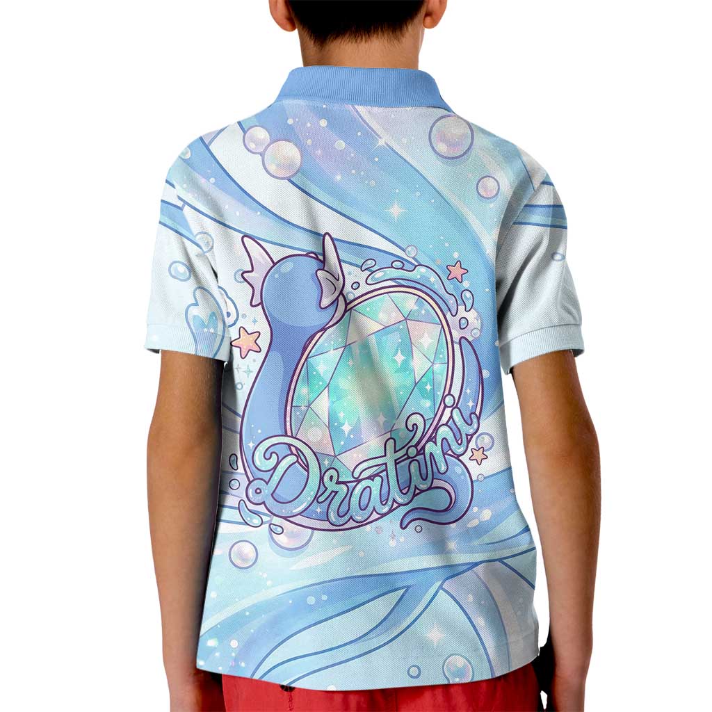 Dratini Kid Polo Shirt Pastel Aquatic Crystal Art