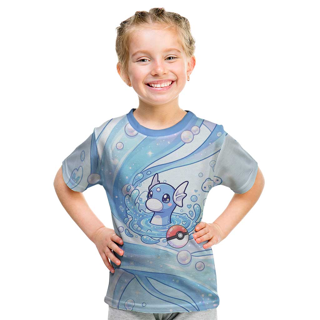 Dratini Kid T Shirt Pastel Aquatic Crystal Art