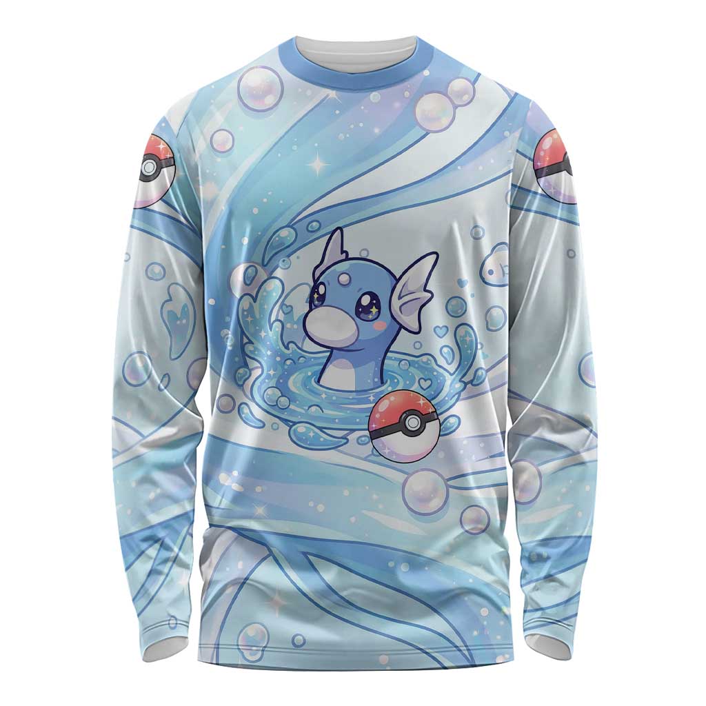 Dratini Long Sleeve Shirt Pastel Aquatic Crystal Art