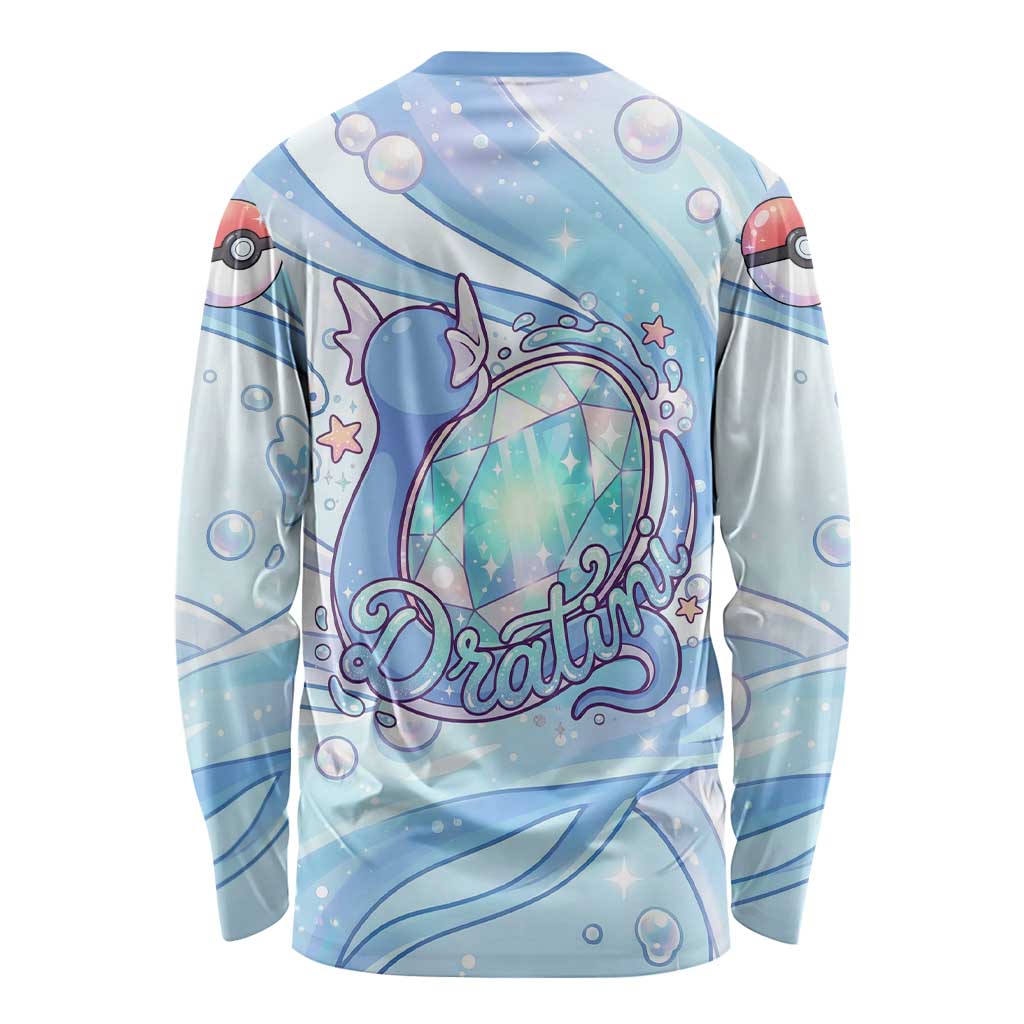 Dratini Long Sleeve Shirt Pastel Aquatic Crystal Art
