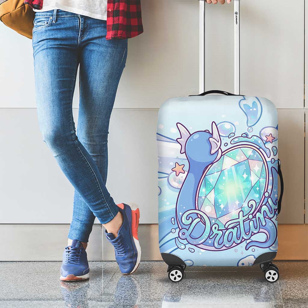Dratini Luggage Cover Pastel Aquatic Crystal Art