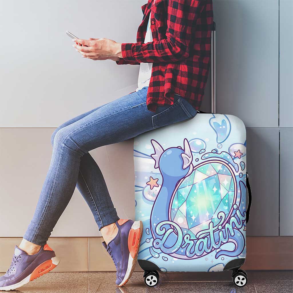 Dratini Luggage Cover Pastel Aquatic Crystal Art