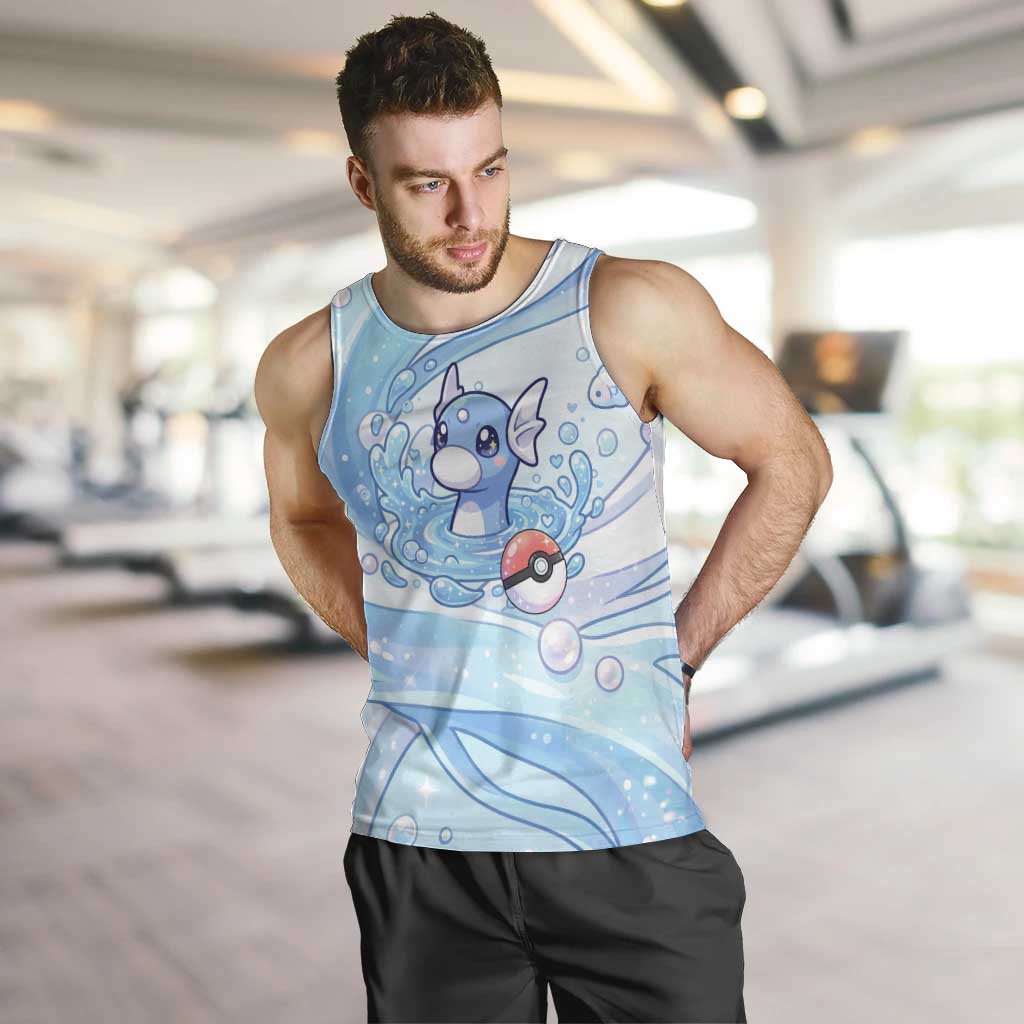Dratini Men Tank Top Pastel Aquatic Crystal Art