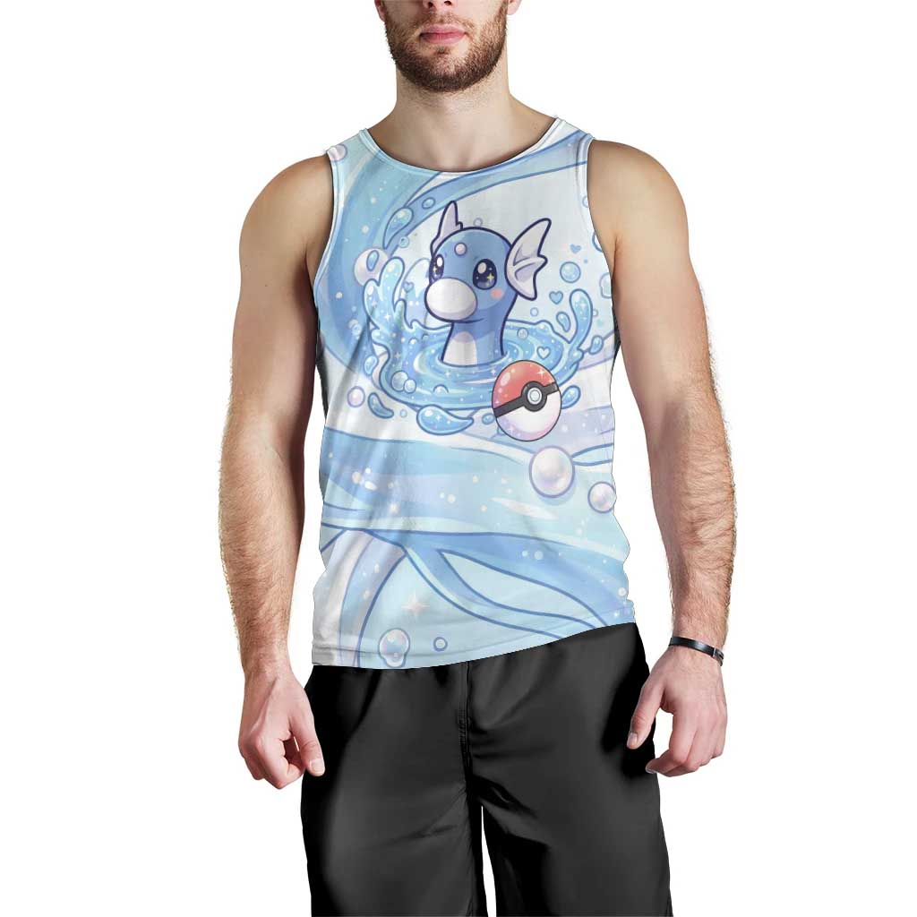 Dratini Men Tank Top Pastel Aquatic Crystal Art