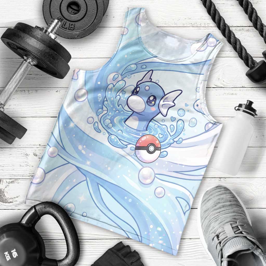 Dratini Men Tank Top Pastel Aquatic Crystal Art