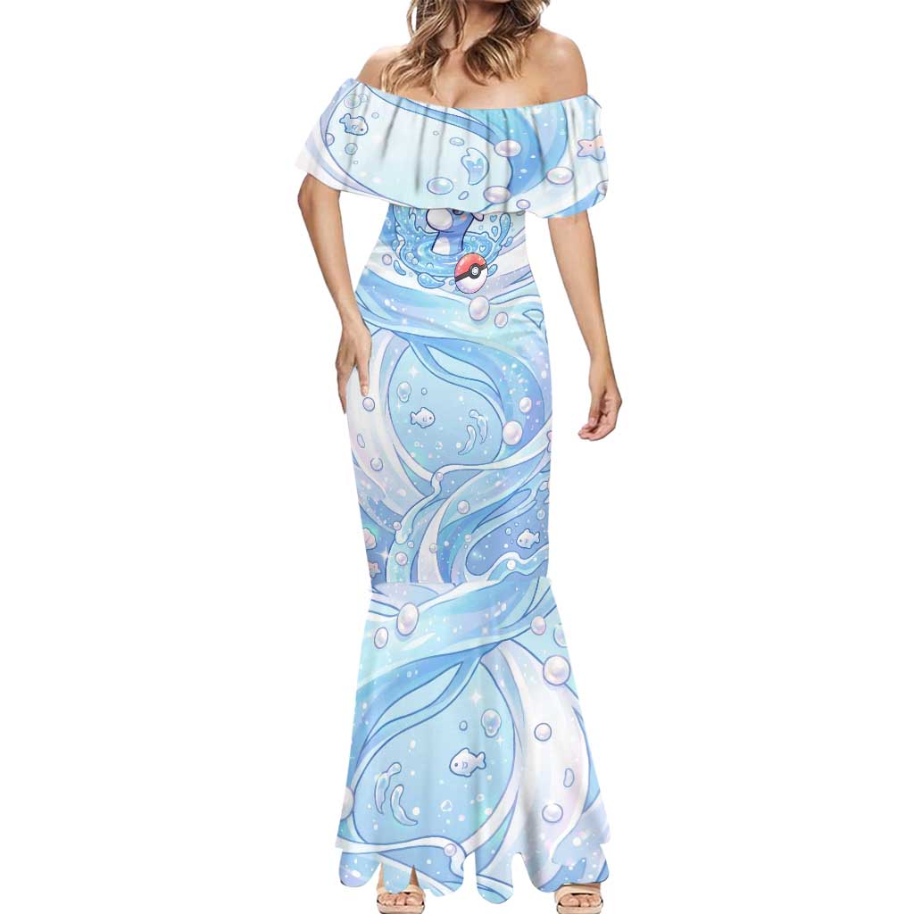Dratini Mermaid Dress Pastel Aquatic Crystal Art