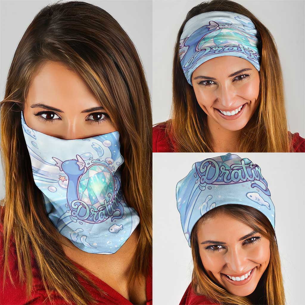 Dratini Neck Gaiter Pastel Aquatic Crystal Art