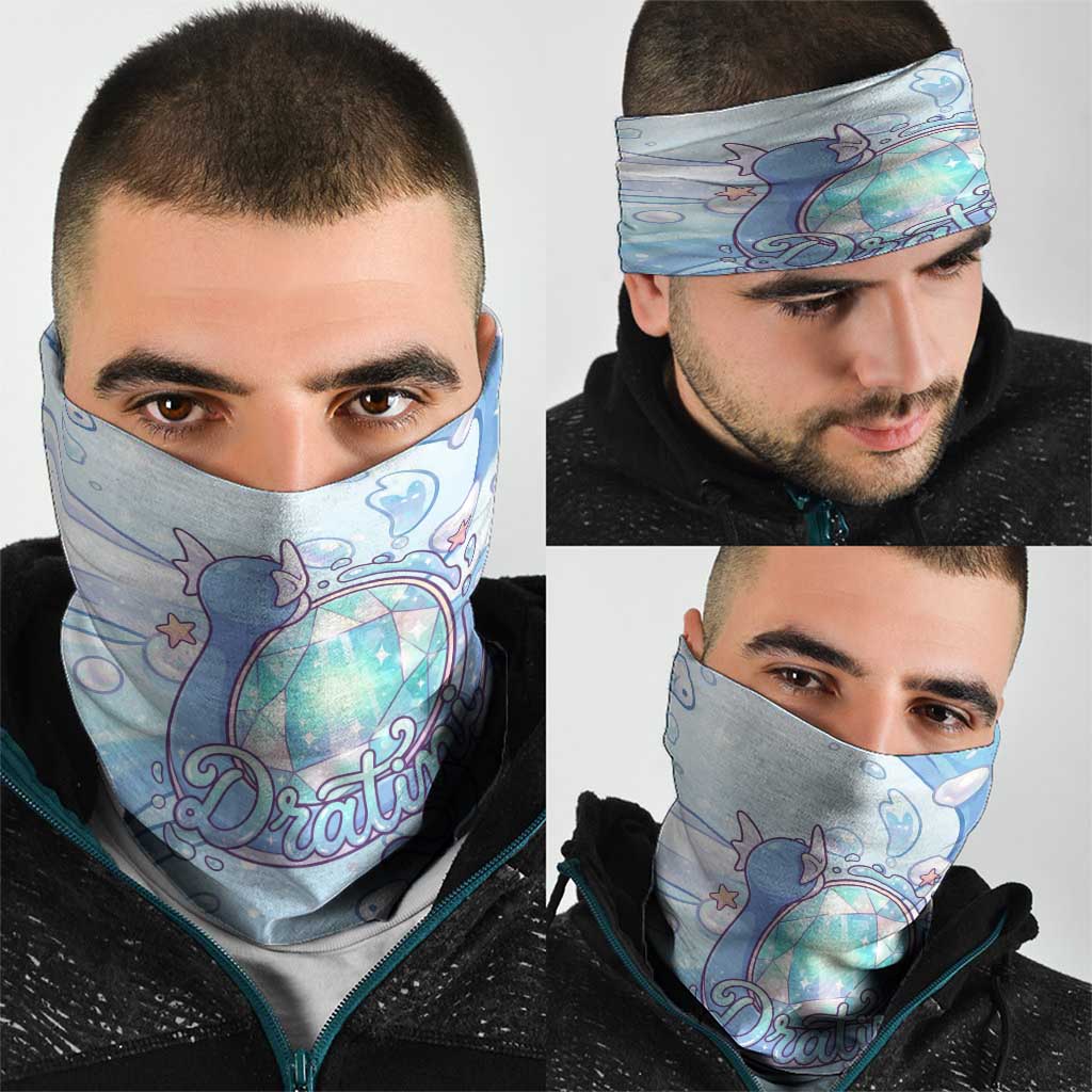 Dratini Neck Gaiter Pastel Aquatic Crystal Art