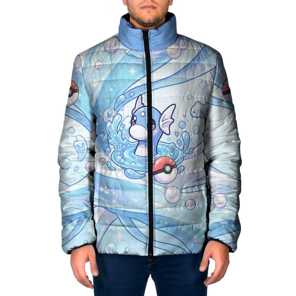 Dratini Padded Jacket Pastel Aquatic Crystal Art