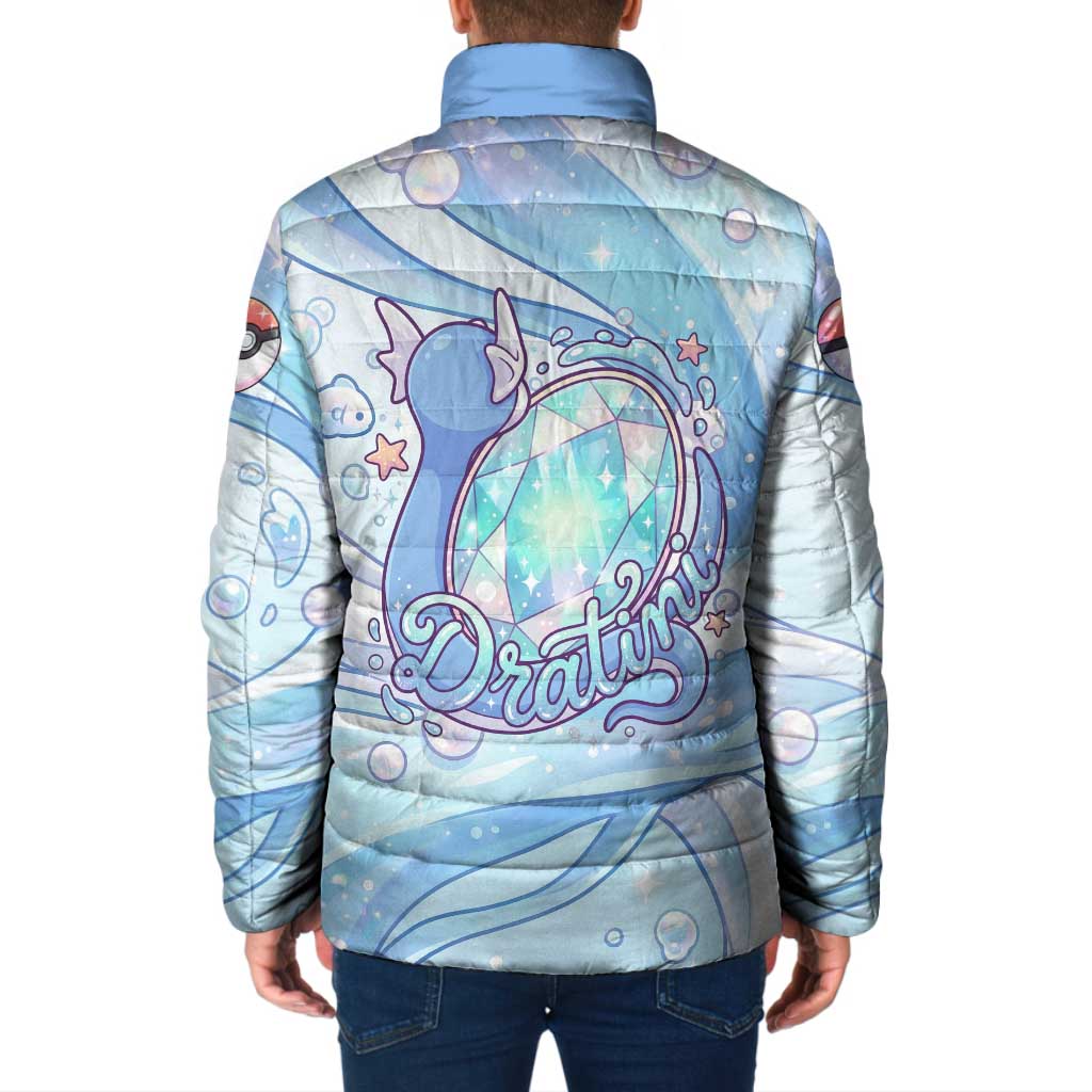 Dratini Padded Jacket Pastel Aquatic Crystal Art