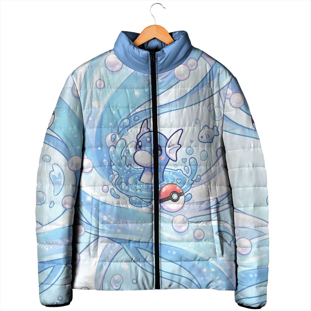 Dratini Padded Jacket Pastel Aquatic Crystal Art