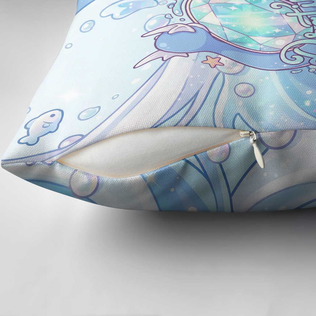 Dratini Pillow Cover Pastel Aquatic Crystal Art
