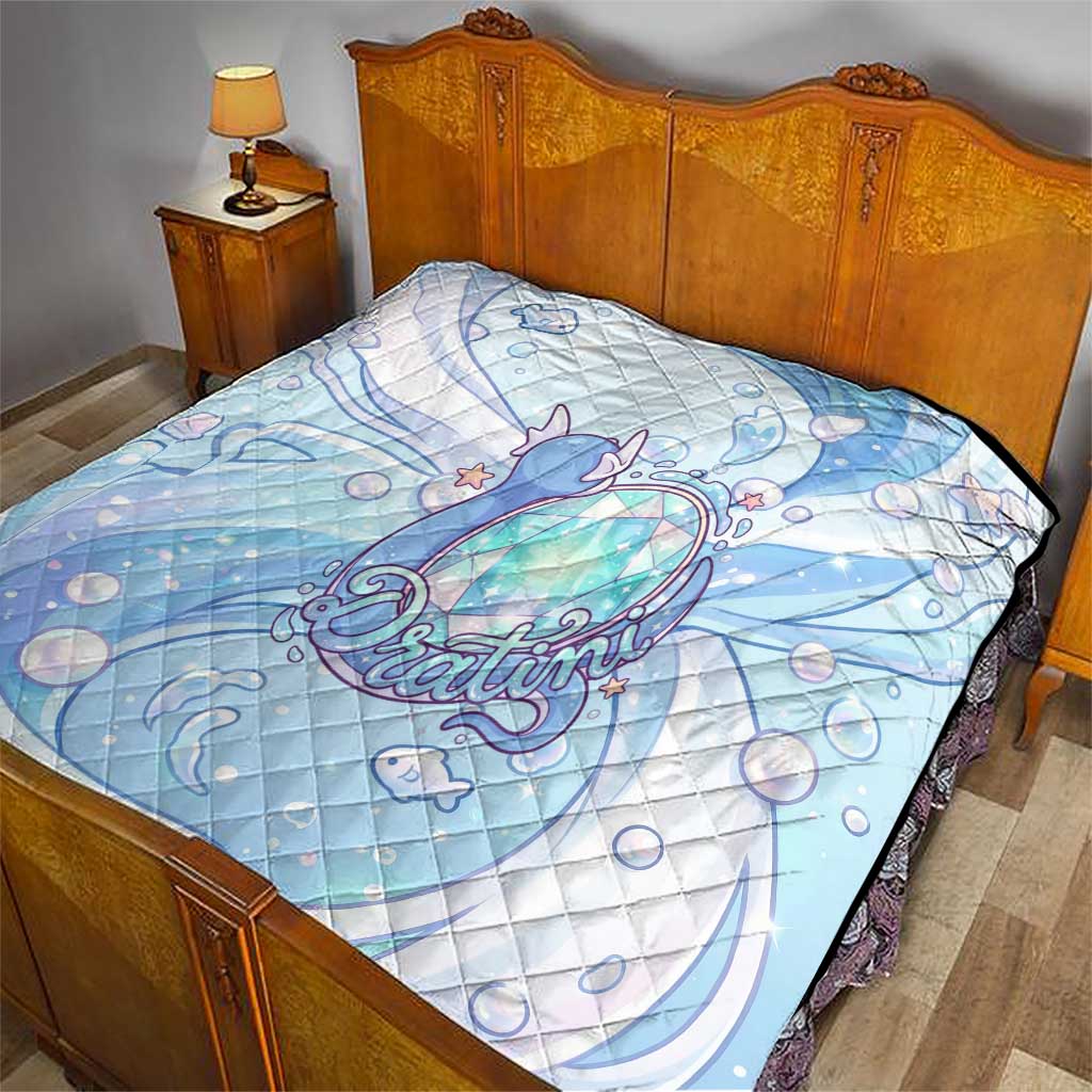 Dratini Quilt Pastel Aquatic Crystal Art