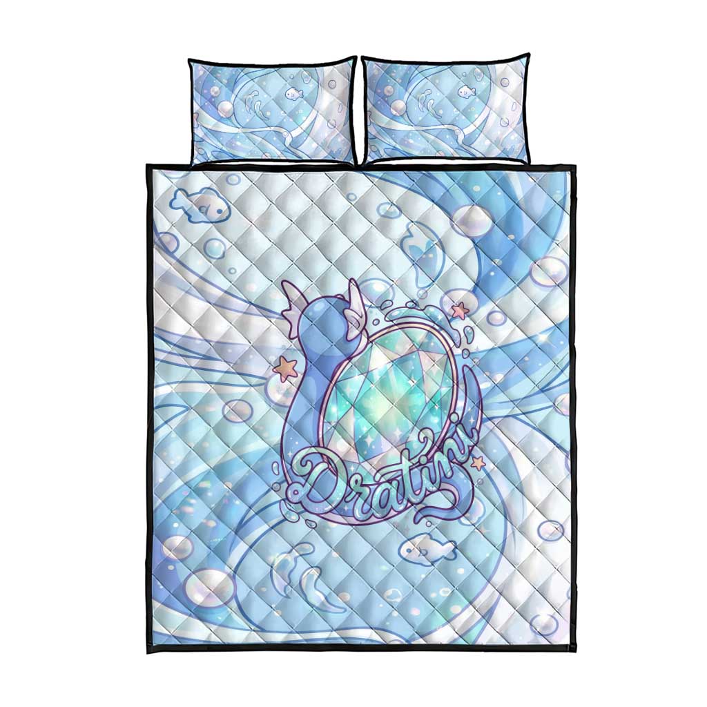 Dratini Quilt Bed Set Pastel Aquatic Crystal Art