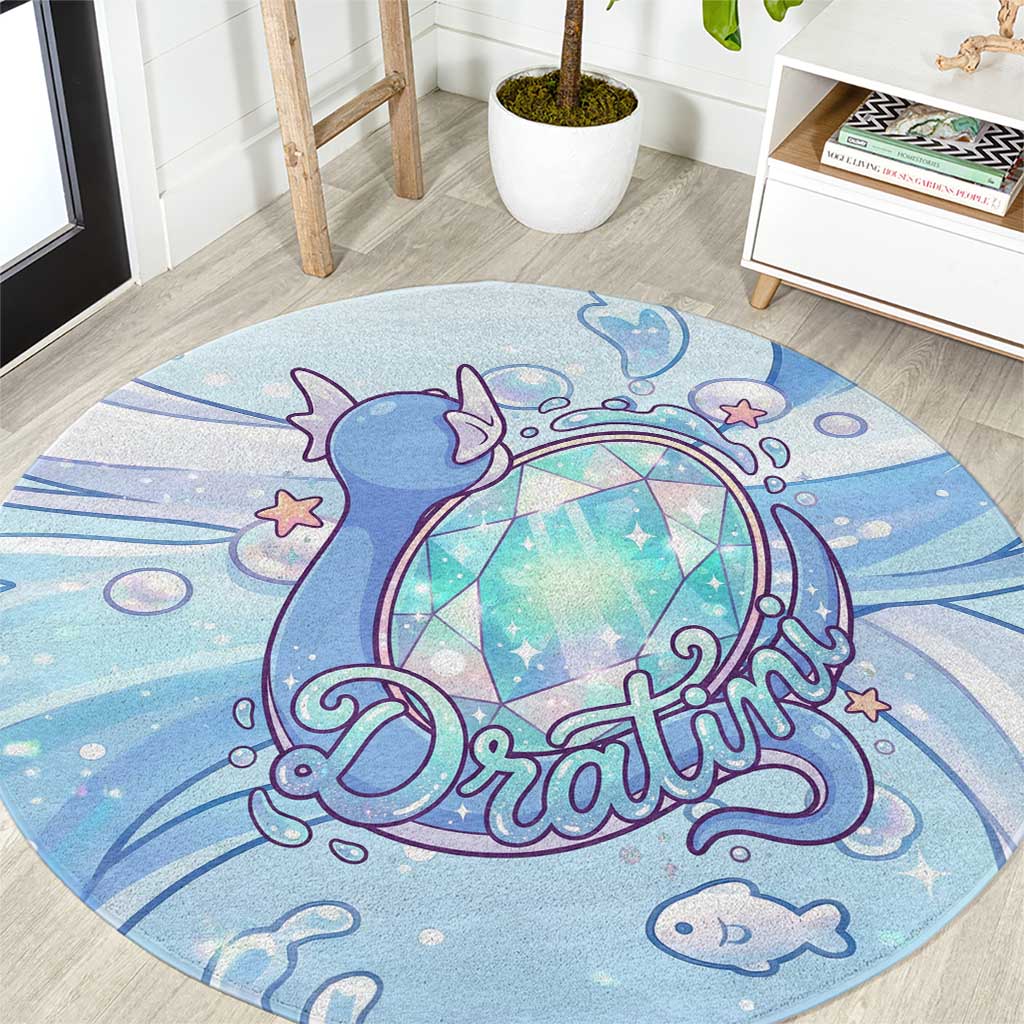 Dratini Round Carpet Pastel Aquatic Crystal Art