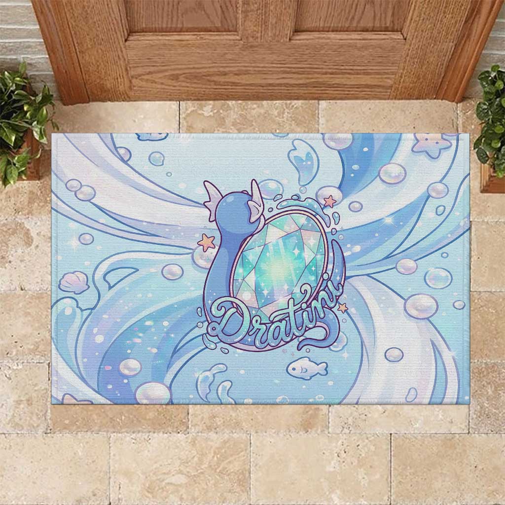 Dratini Rubber Doormat Pastel Aquatic Crystal Art