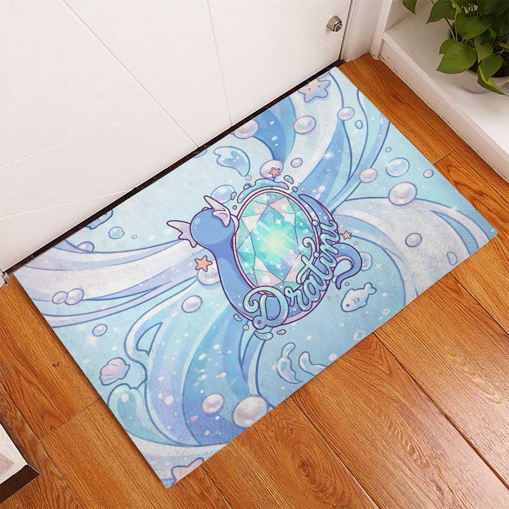 Dratini Rubber Doormat Pastel Aquatic Crystal Art