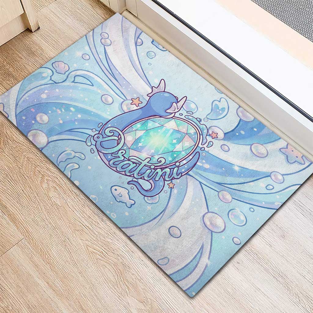 Dratini Rubber Doormat Pastel Aquatic Crystal Art