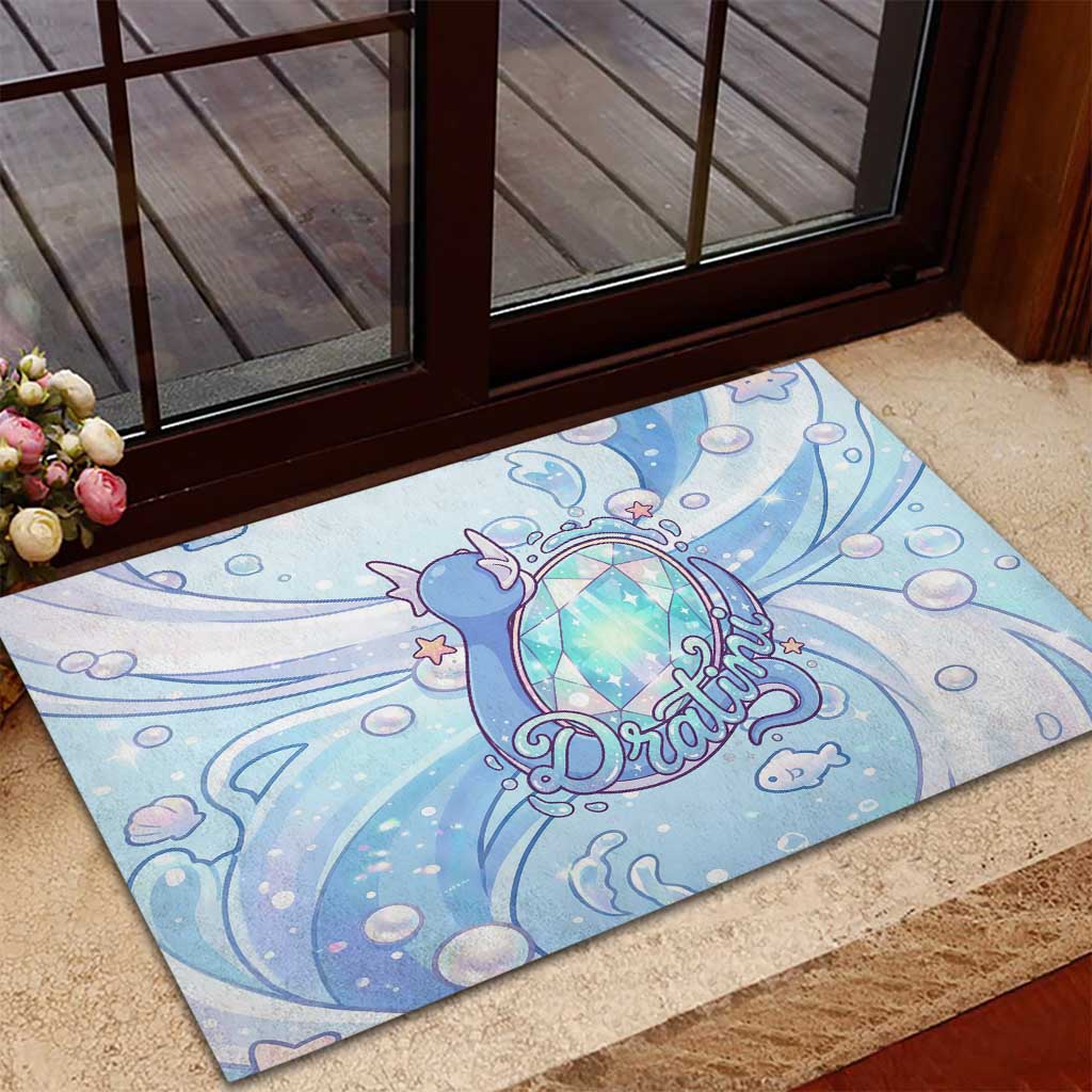 Dratini Rubber Doormat Pastel Aquatic Crystal Art
