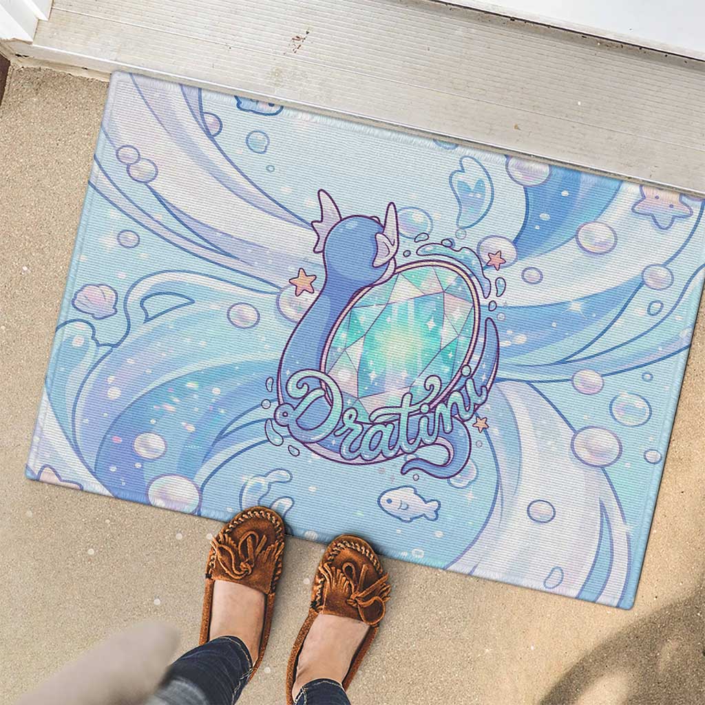 Dratini Rubber Doormat Pastel Aquatic Crystal Art