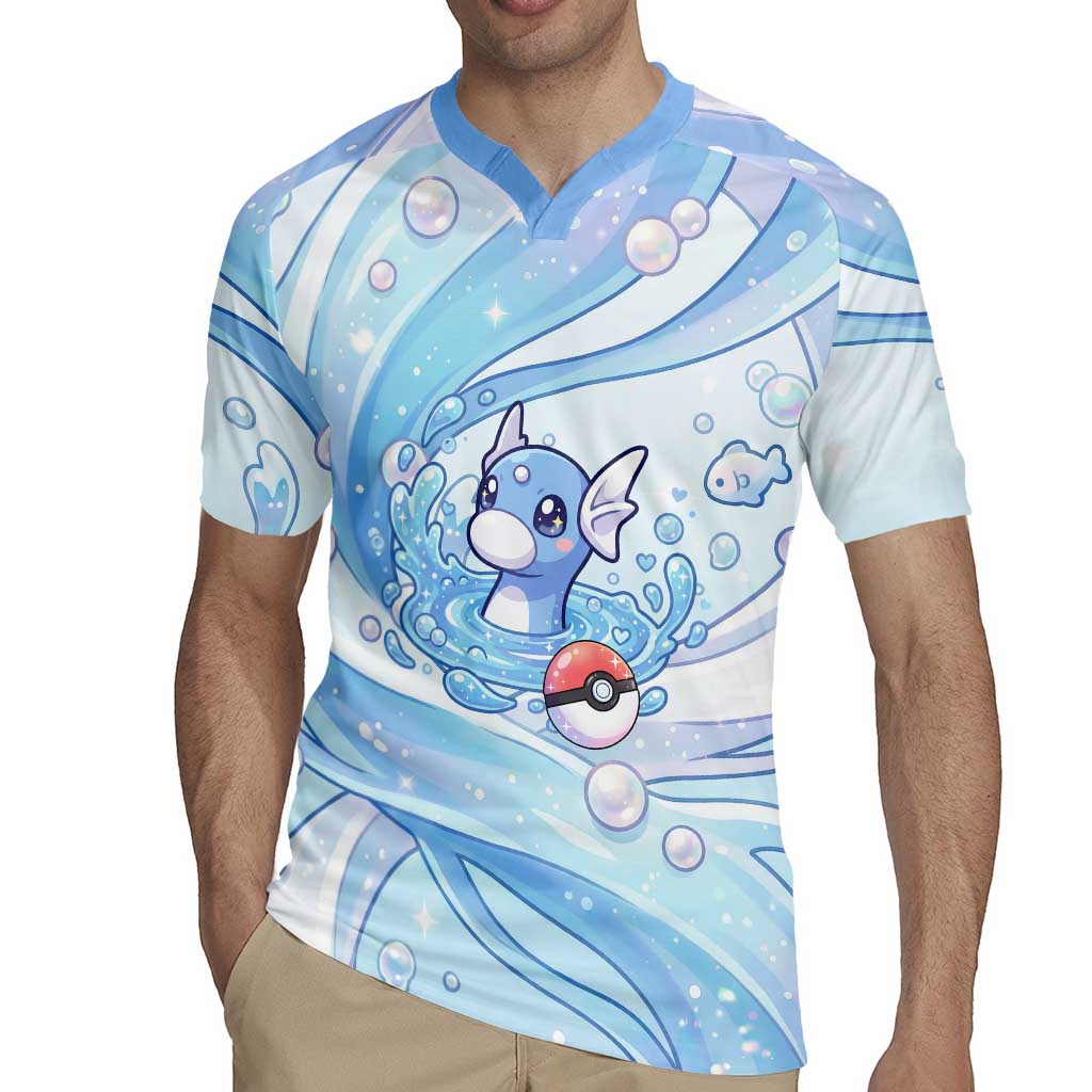 Dratini Rugby Jersey Pastel Aquatic Crystal Art