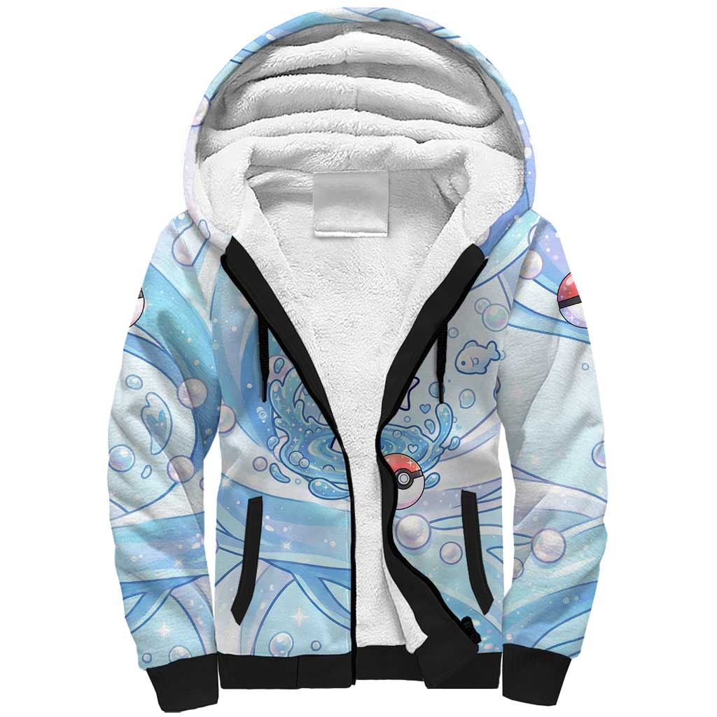 Dratini Sherpa Hoodie Pastel Aquatic Crystal Art