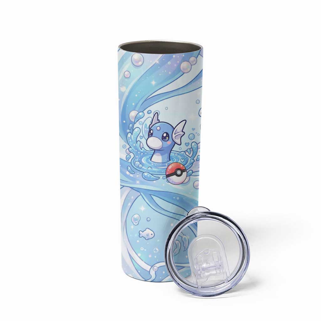 Dratini Skinny Tumbler Pastel Aquatic Crystal Art
