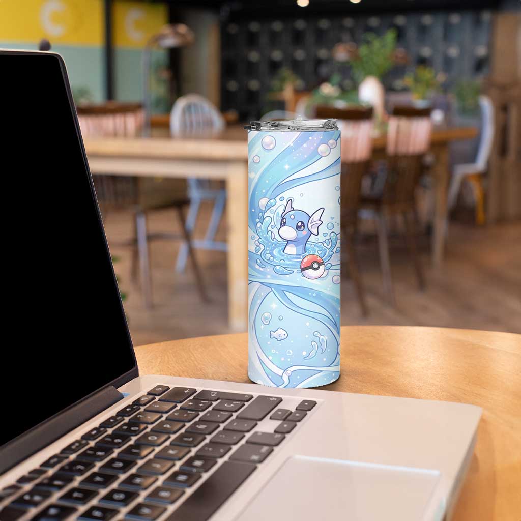 Dratini Skinny Tumbler Pastel Aquatic Crystal Art