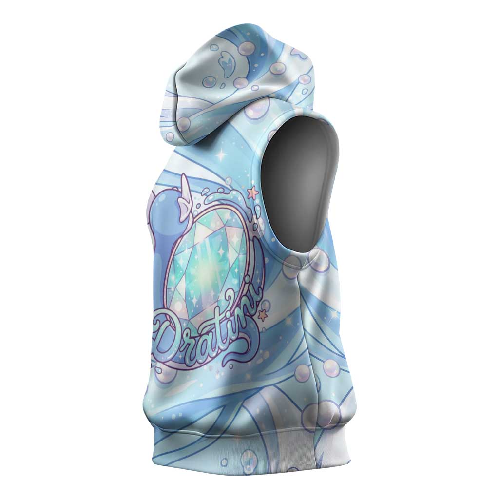 Dratini Sleeveless Hoodie Pastel Aquatic Crystal Art