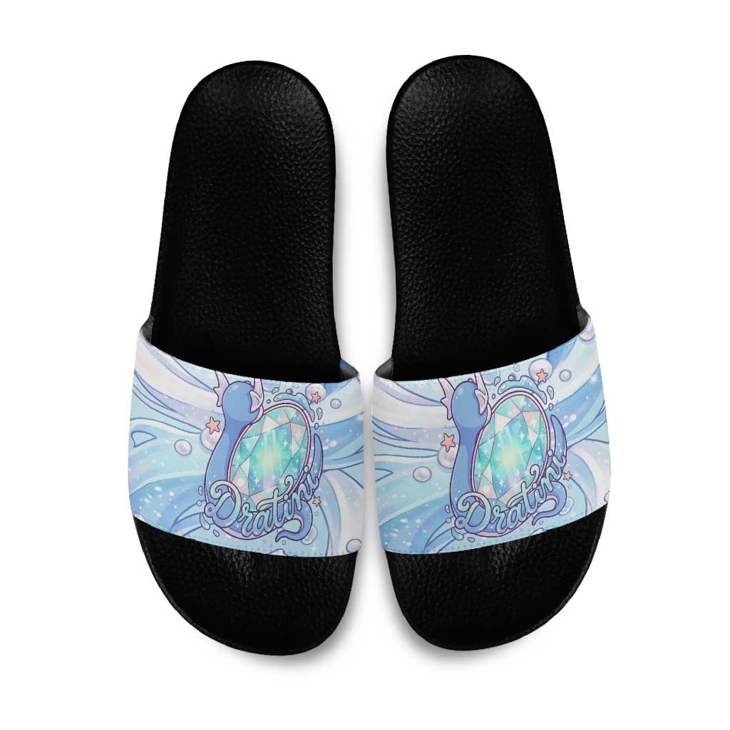 Dratini Slide Sandals Pastel Aquatic Crystal Art