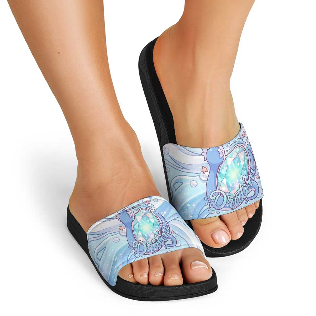 Dratini Slide Sandals Pastel Aquatic Crystal Art