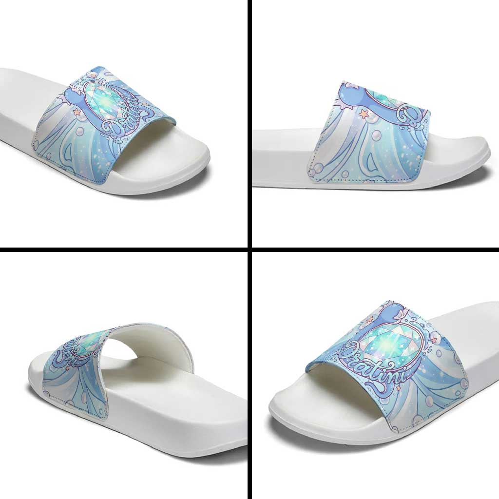 Dratini Slide Sandals Pastel Aquatic Crystal Art