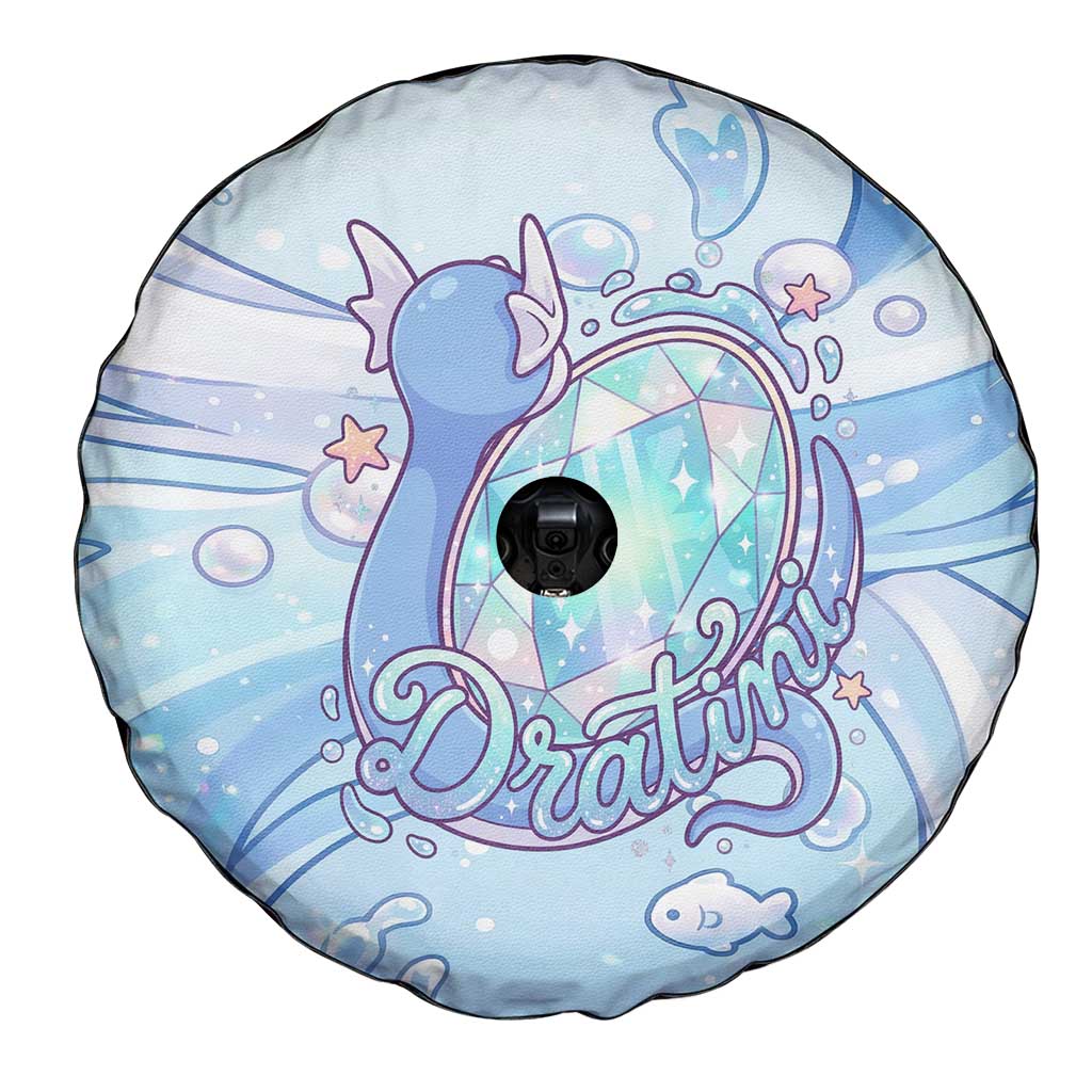 Dratini Spare Tire Cover Pastel Aquatic Crystal Art