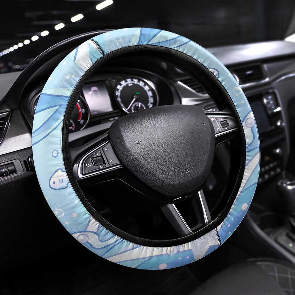 Dratini Steering Wheel Cover Pastel Aquatic Crystal Art