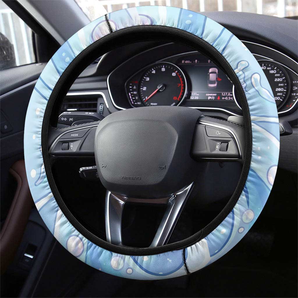 Dratini Steering Wheel Cover Pastel Aquatic Crystal Art