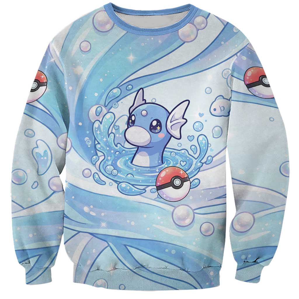 Dratini Sweatshirt Pastel Aquatic Crystal Art