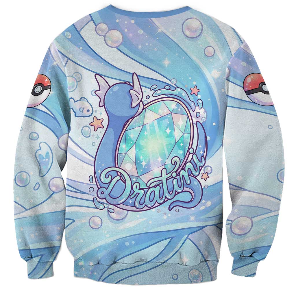 Dratini Sweatshirt Pastel Aquatic Crystal Art