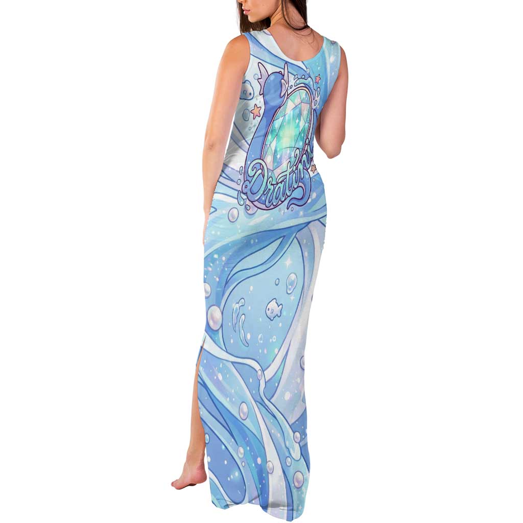 Dratini Tank Maxi Dress Pastel Aquatic Crystal Art