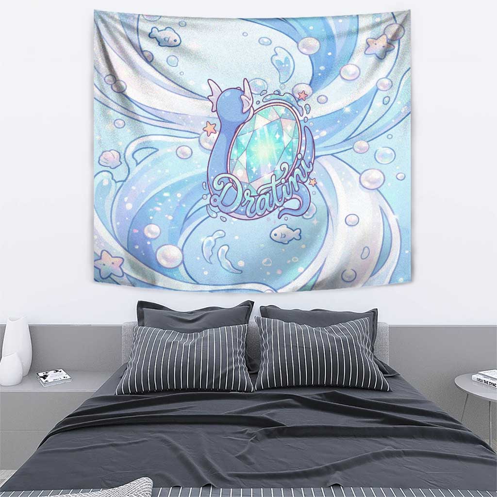 Dratini Tapestry Pastel Aquatic Crystal Art
