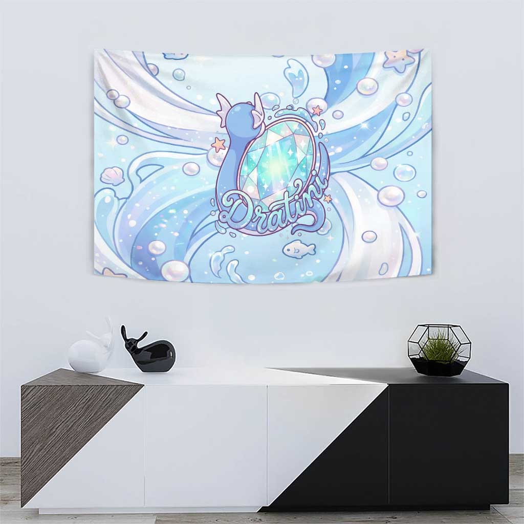 Dratini Tapestry Pastel Aquatic Crystal Art