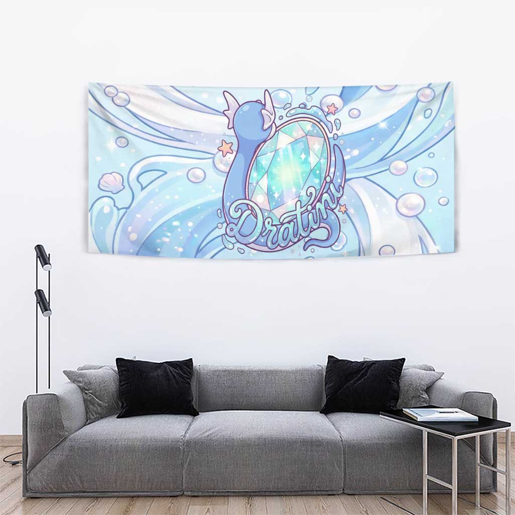 Dratini Tapestry Pastel Aquatic Crystal Art